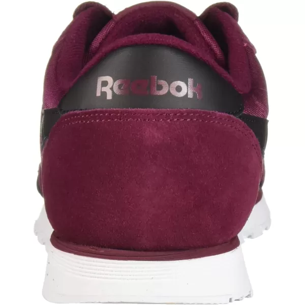 imageReebok Mens Classic Nylon SneakerRustic WineBlackWhite