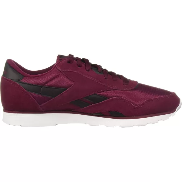 imageReebok Mens Classic Nylon SneakerRustic WineBlackWhite