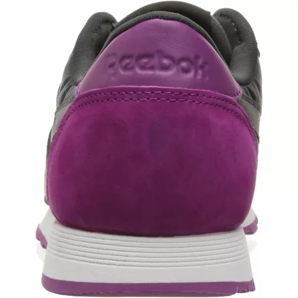 imageReebok Mens Classic Nylon SneakerSage MistCoalFierce FuchsiaWhite