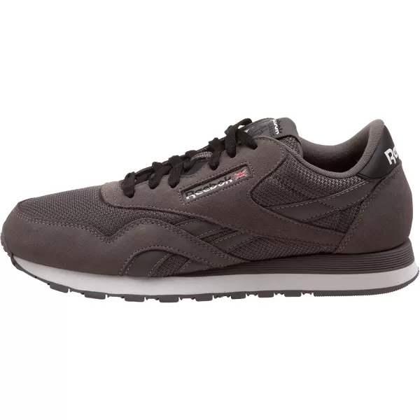 imageReebok Mens Classic Nylon SneakerSlMedium GreyBlackWhite