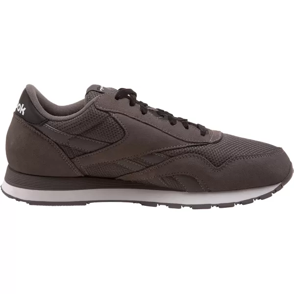 imageReebok Mens Classic Nylon SneakerSlMedium GreyBlackWhite