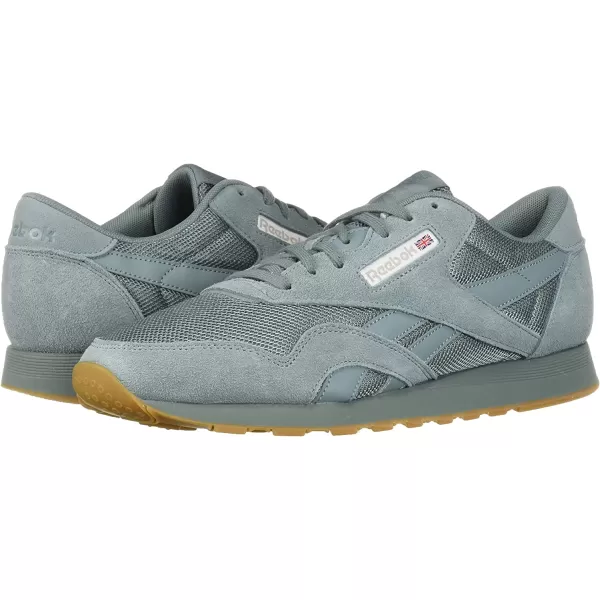 imageReebok Mens Classic Nylon SneakerTeal FogWhiteSkull Grey