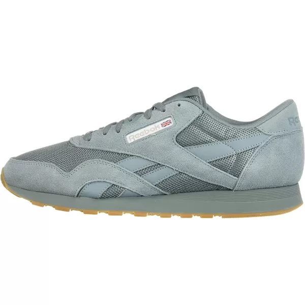 imageReebok Mens Classic Nylon SneakerTeal FogWhiteSkull Grey