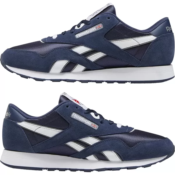 imageReebok Mens Classic Nylon SneakerTeam NavyTeam NavyPlatinum