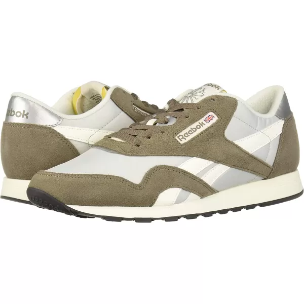 imageReebok Mens Classic Nylon SneakerTrek GreySteelChalk