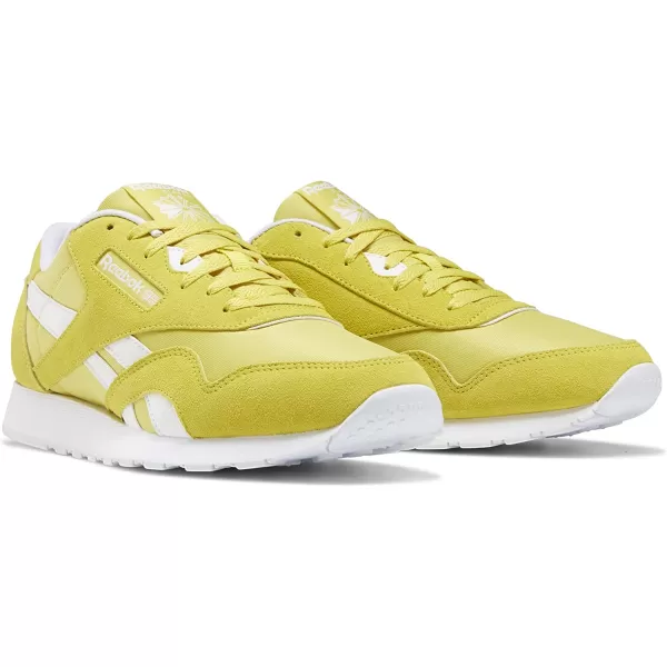 imageReebok Mens Classic Nylon SneakerUtility YellowWhiteWhite