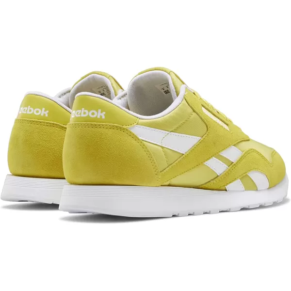 imageReebok Mens Classic Nylon SneakerUtility YellowWhiteWhite