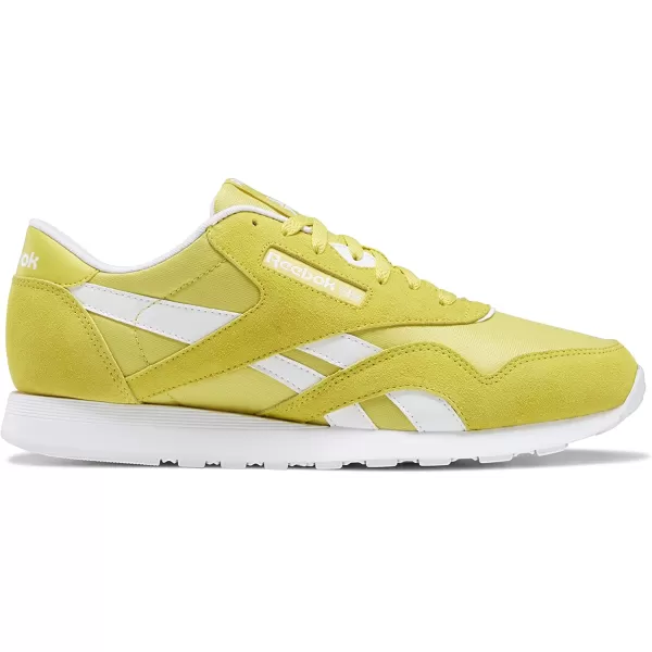 imageReebok Mens Classic Nylon SneakerUtility YellowWhiteWhite