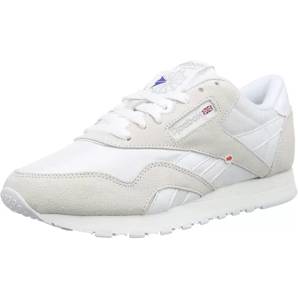 imageReebok Mens Classic Nylon SneakerWhiteGrey