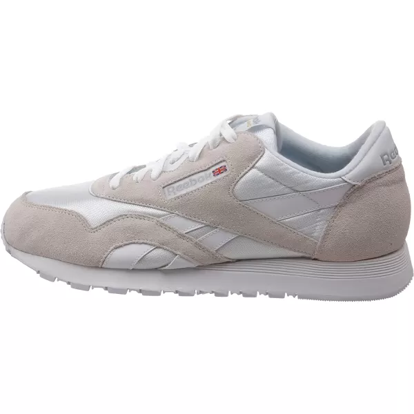 imageReebok Mens Classic Nylon SneakerWhiteGrey