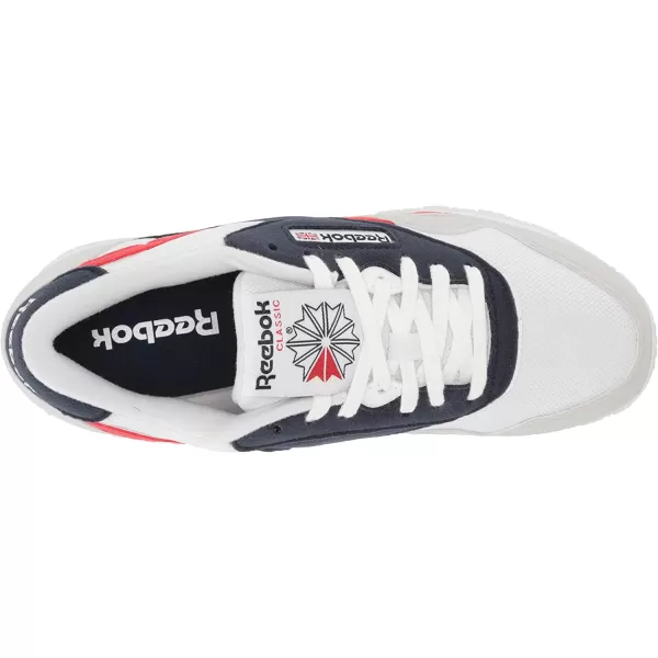 imageReebok Mens Classic Nylon SneakerWhiteVector NavyPrimal Red