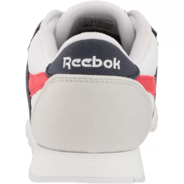 imageReebok Mens Classic Nylon SneakerWhiteVector NavyPrimal Red