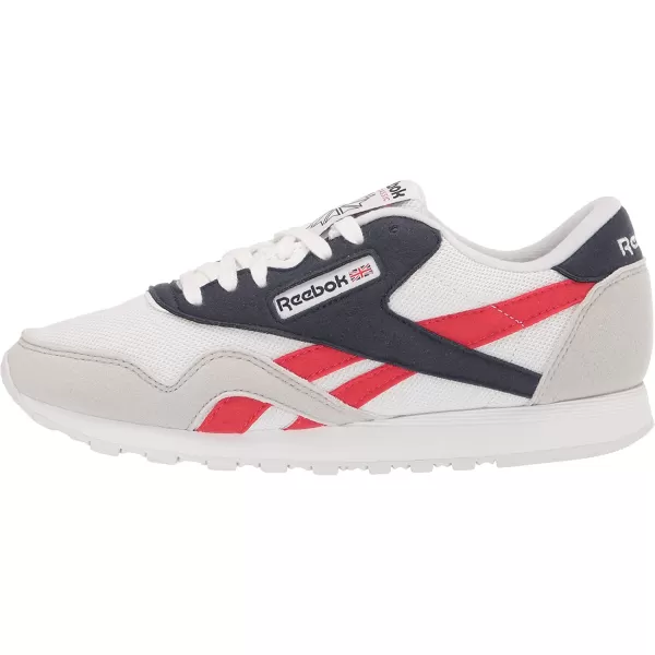 imageReebok Mens Classic Nylon SneakerWhiteVector NavyPrimal Red