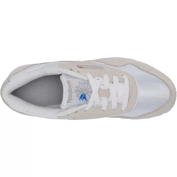 imageReebok Mens Classic Nylon SneakerWhiteWhiteLight Grey