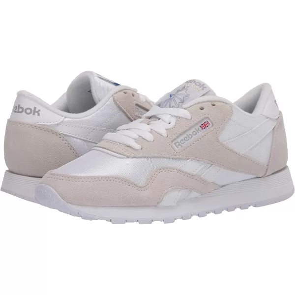 imageReebok Mens Classic Nylon SneakerWhiteWhiteLight Grey