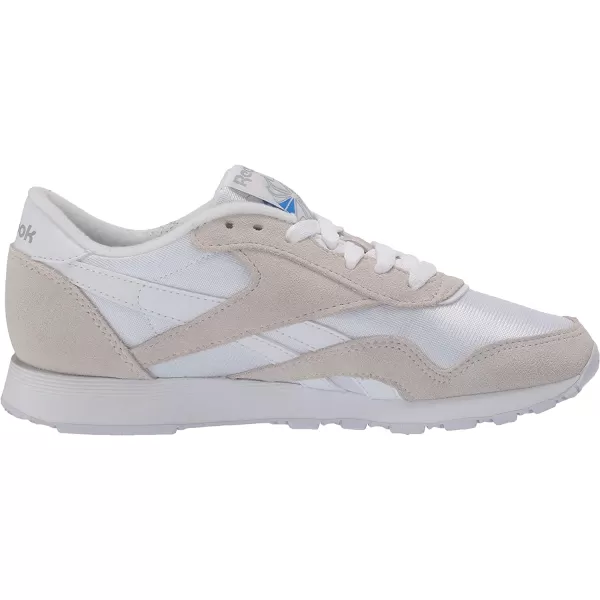 imageReebok Mens Classic Nylon SneakerWhiteWhiteLight Grey