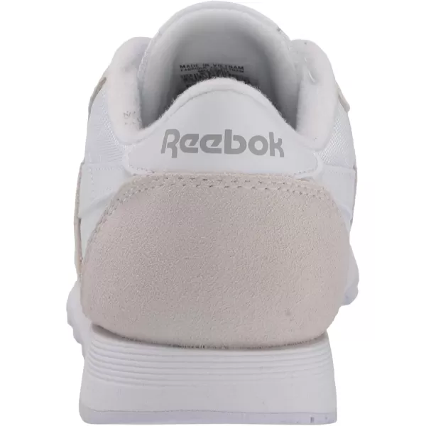 imageReebok Mens Classic Nylon SneakerWhiteWhiteLight Grey