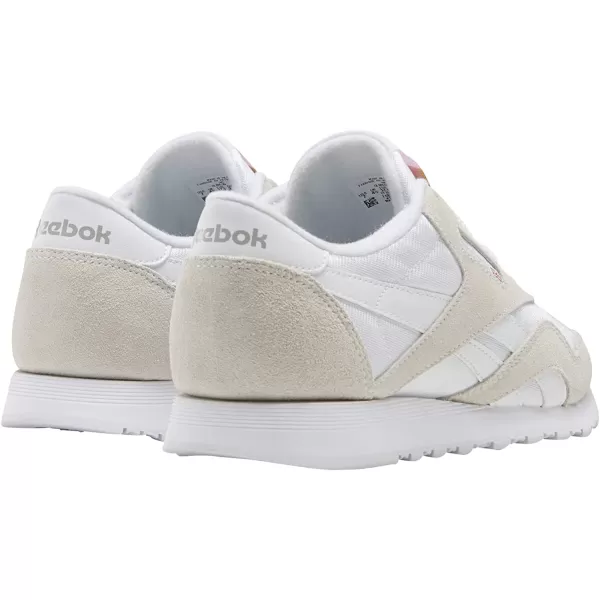 imageReebok Mens Classic Nylon SneakerWhiteWhiteLight Grey