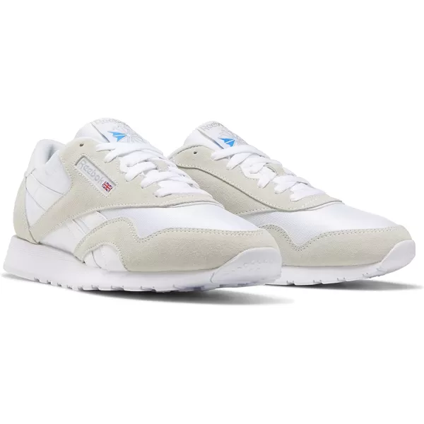 imageReebok Mens Classic Nylon SneakerWhiteWhiteLight Grey