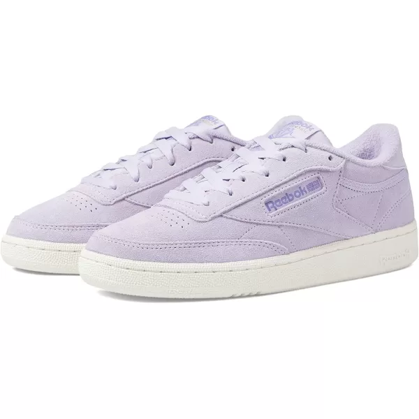 imageReebok Mens Club C 85 Sneaker  PuroasCozy PurpleChalk