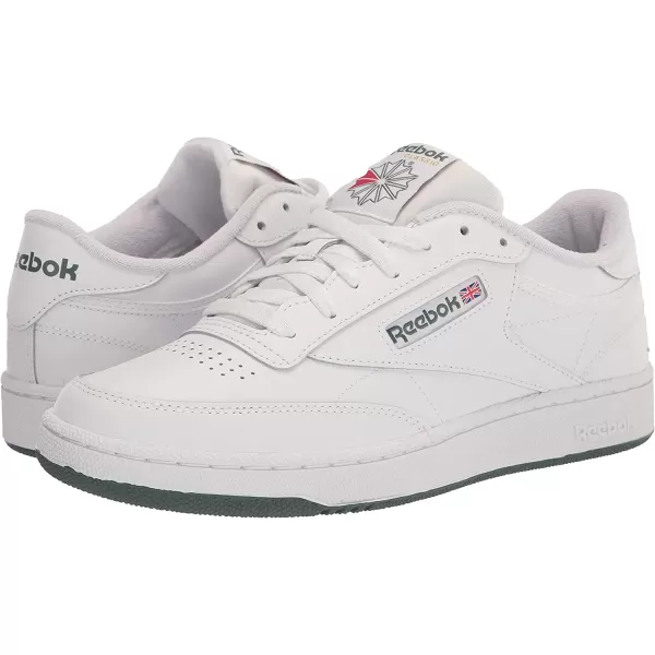 imageReebok Mens Club C 85 Sneaker  WhiteChalk Green