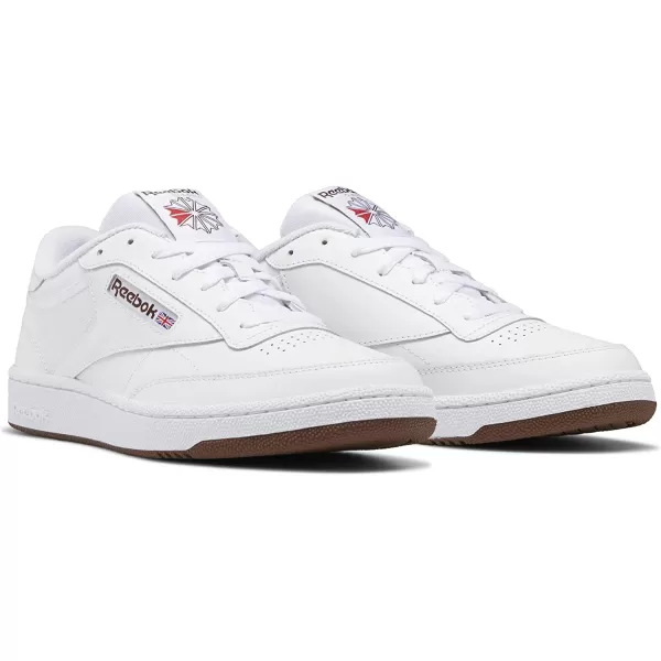imageReebok Mens Club C 85 Sneaker  WhiteTrail Brown