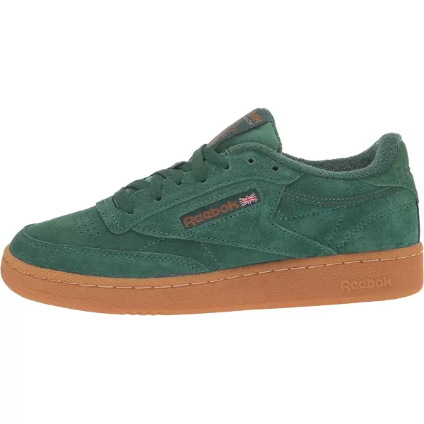 imageReebok Mens Club C 85 Sneaker Dark GreenWild Brown