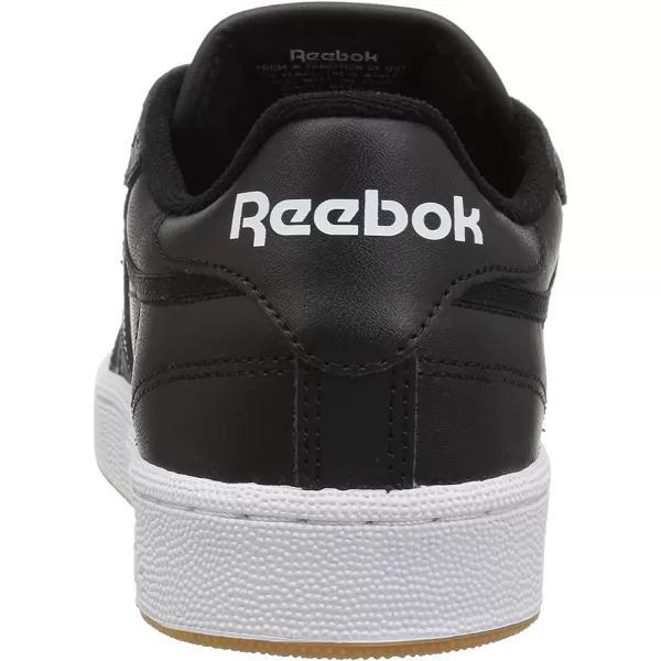 imageReebok Mens Club C 85 Sneaker in Black and White with Gum Sole