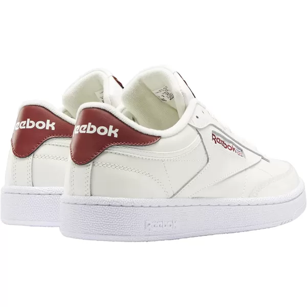 imageReebok Mens Club C 85 Sneaker in Chalk Chalk and Red Ember