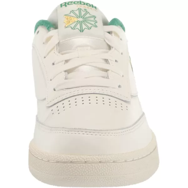 imageReebok Mens Club C 85 Sneaker in Chalk Glen Green and Gold Met