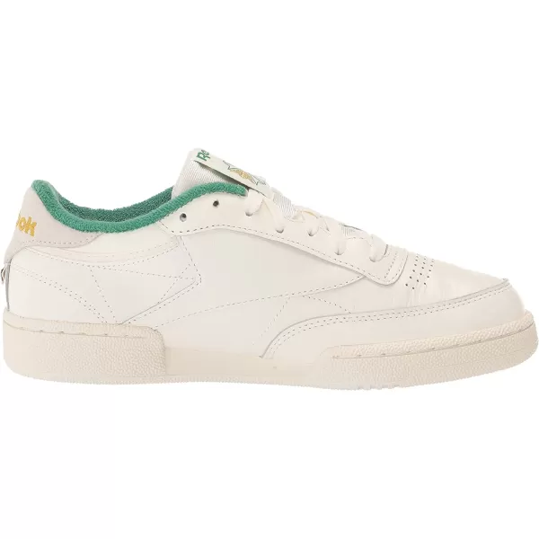 imageReebok Mens Club C 85 Sneaker in Chalk Glen Green and Gold Met