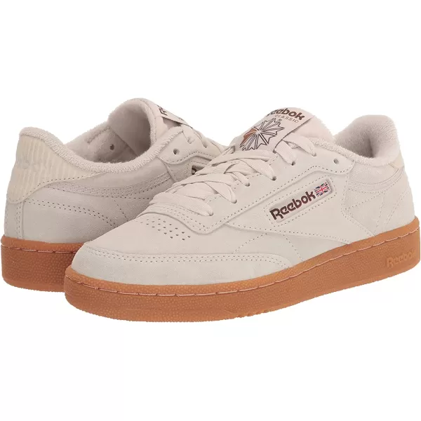 imageReebok Mens Club C 85 Sneaker in StuccoBrush BrownReebok Rubber Gum06