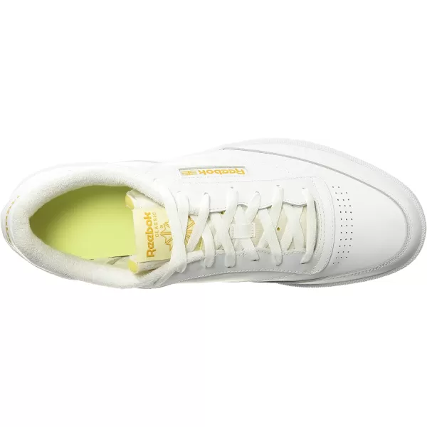 imageReebok Mens Club C 85 Sneaker in White Pale Yellow and Bright Ochre