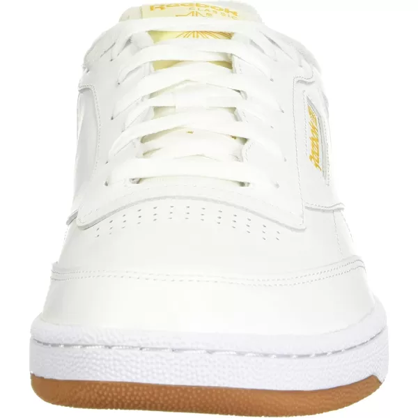 imageReebok Mens Club C 85 Sneaker in White Pale Yellow and Bright Ochre