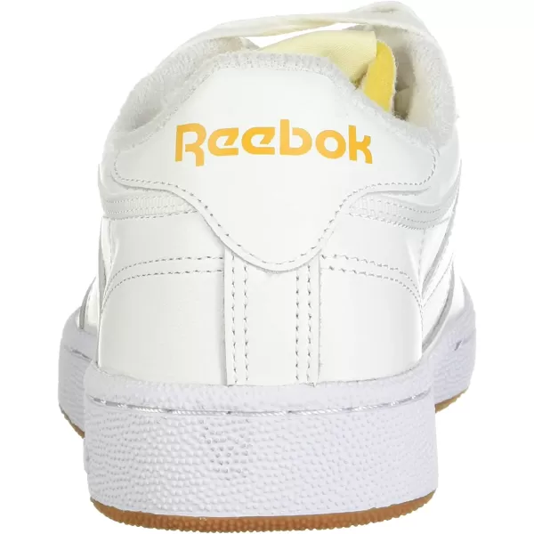 imageReebok Mens Club C 85 Sneaker in White Pale Yellow and Bright Ochre