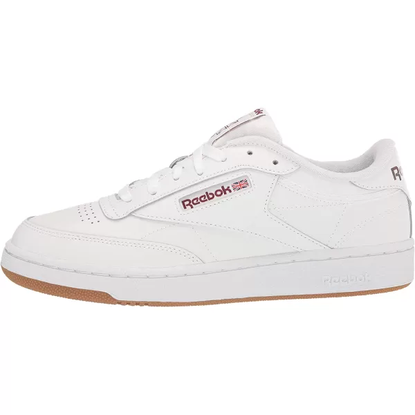 imageReebok Mens Club C 85 Sneaker in WhiteClassic BurgundyReebok Lee