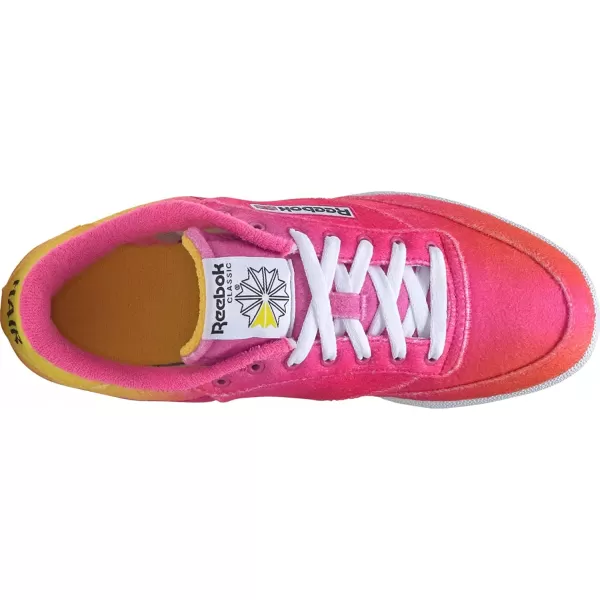 imageReebok Mens Club C 85 SneakerAtomic PinkOrange FlareAlert Yellow