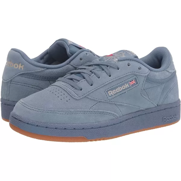 imageReebok Mens Club C 85 SneakerBlue SlateModern BeigeReebok Rubber Gum03