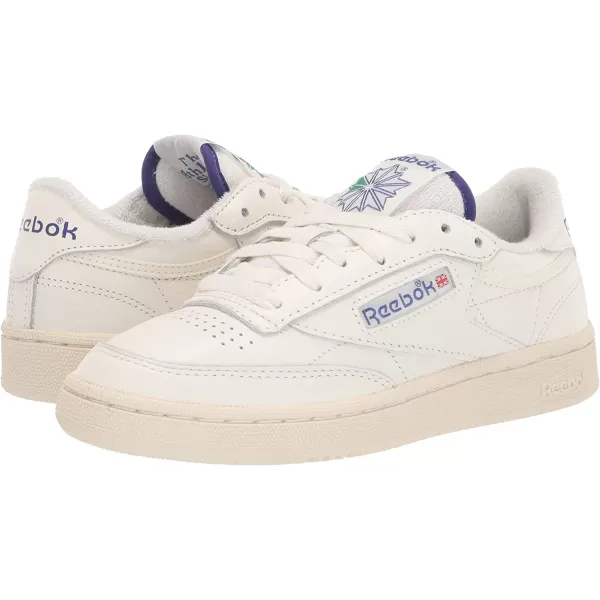 imageReebok Mens Club C 85 SneakerChalkAlabasterBold Purple