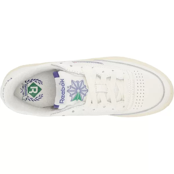 imageReebok Mens Club C 85 SneakerChalkAlabasterBold Purple