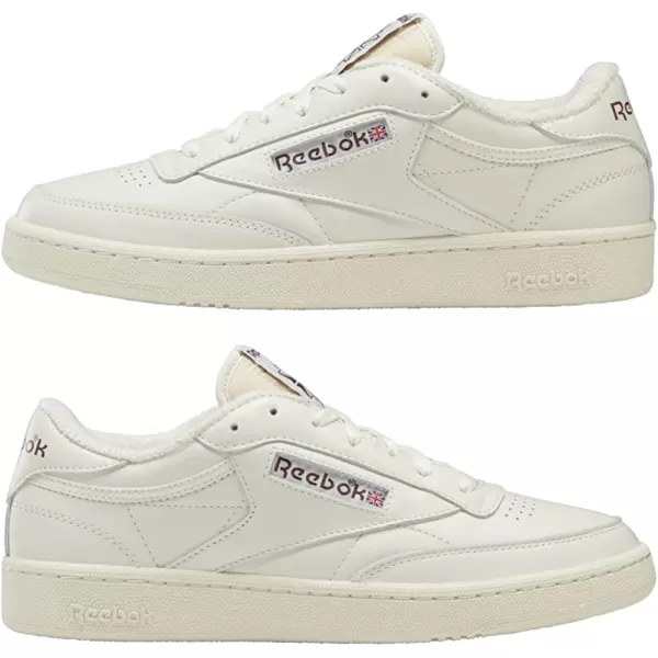 imageReebok Mens Club C 85 SneakerChalkAlabasterMaroon