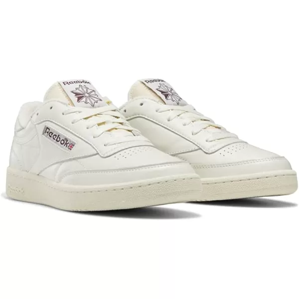 imageReebok Mens Club C 85 SneakerChalkAlabasterMaroon