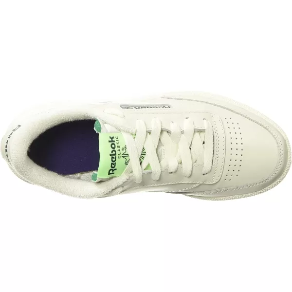 imageReebok Mens Club C 85 SneakerChalkNeon MintForest Green