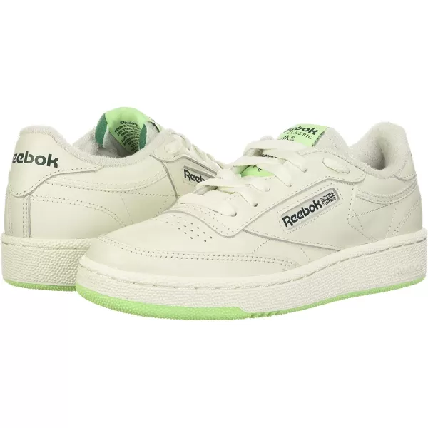 imageReebok Mens Club C 85 SneakerChalkNeon MintForest Green