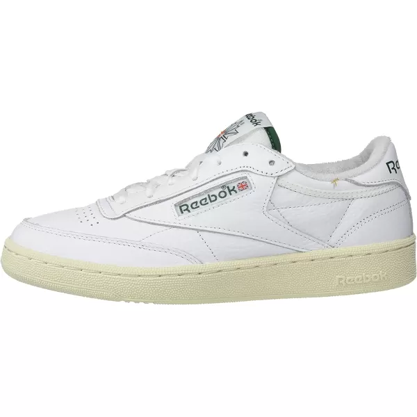 imageReebok Mens Club C 85 SneakerFtwr WhiteAlabasterDark Green