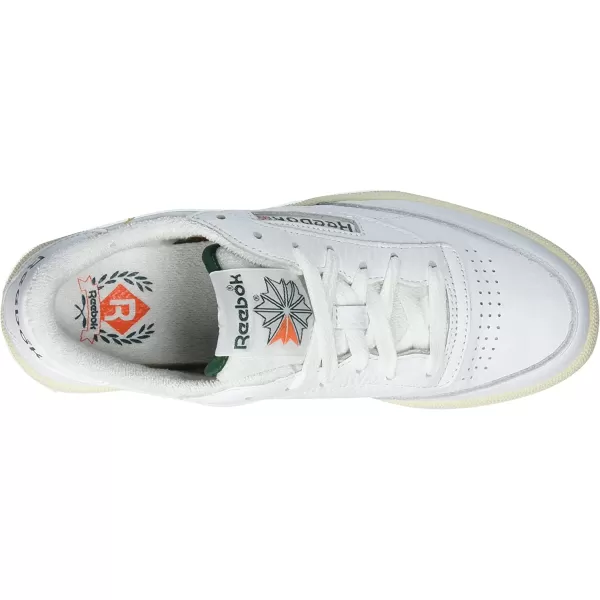 imageReebok Mens Club C 85 SneakerFtwr WhiteAlabasterDark Green