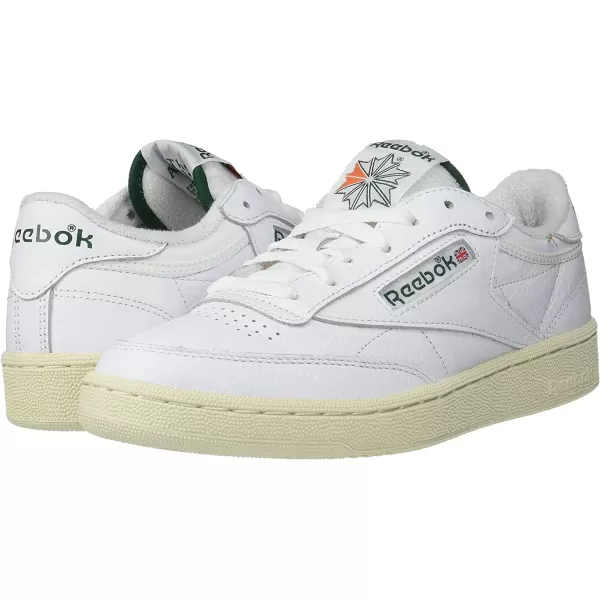 imageReebok Mens Club C 85 SneakerFtwr WhiteAlabasterDark Green