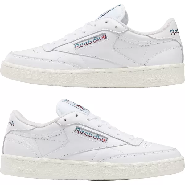 imageReebok Mens Club C 85 SneakerFtwr WhiteSeaport TealClassic Burgundy