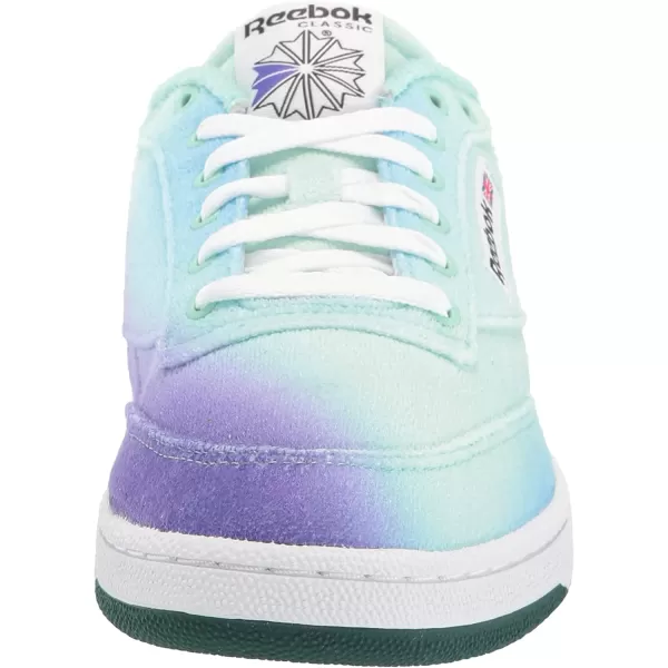 imageReebok Mens Club C 85 SneakerHint MintForest GreenSolar Purple