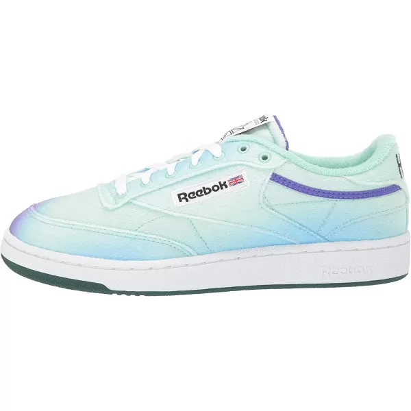 imageReebok Mens Club C 85 SneakerHint MintForest GreenSolar Purple